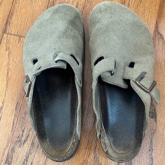 Birkenstock Tan Boston Buckle Clogs main image 4